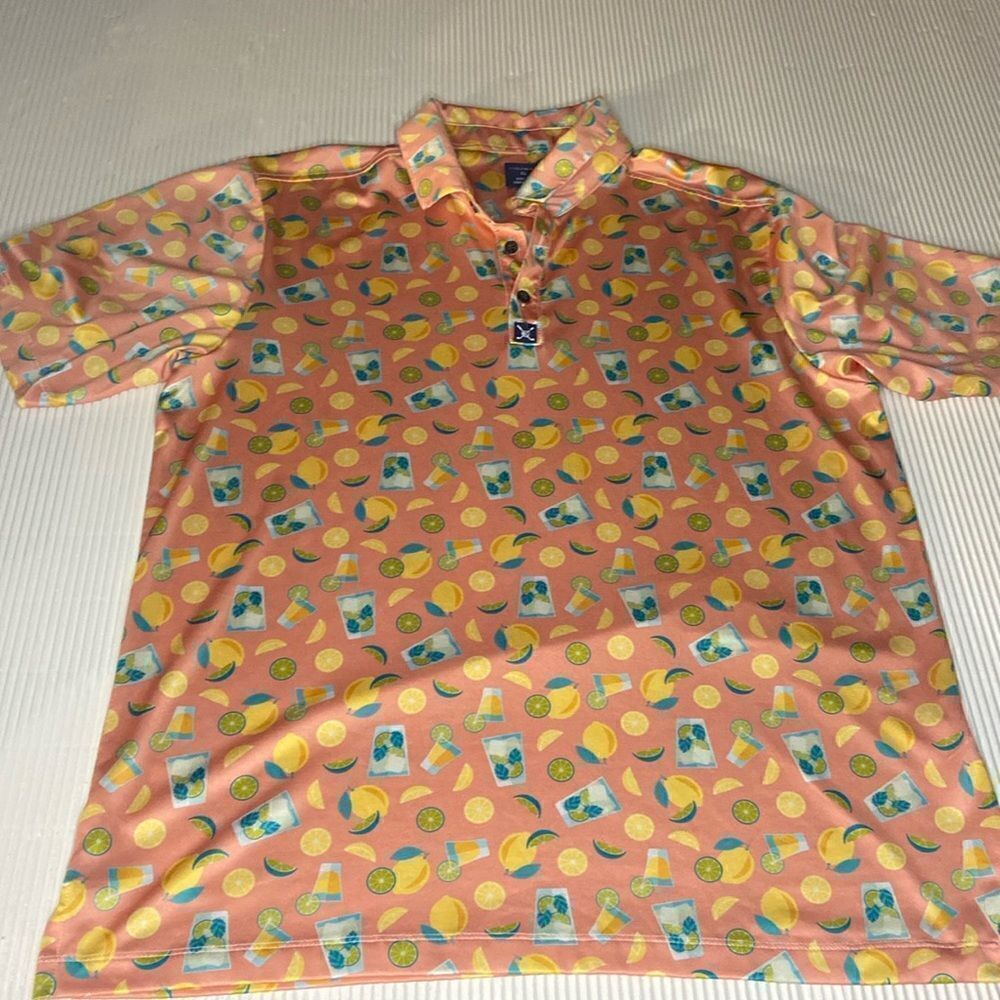 Construct Lemon Cocktail Golf Polo XL